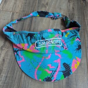 Vintage K-Products Neon Smirnoff Branded Visor, Adjustable.